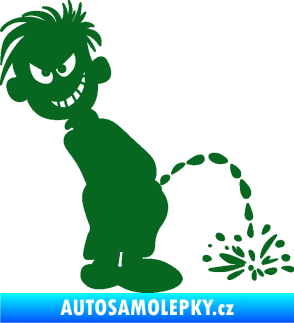 Samolepka Boy čůrá 007 pravá tmavě zelená