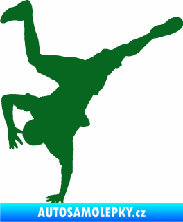 Samolepka Breakdance 001 levá tmavě zelená