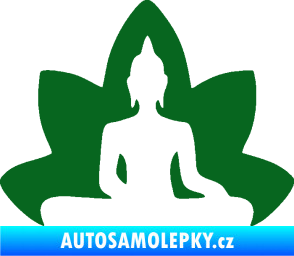 Samolepka Budha 003 pravá  tmavě zelená