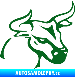 Samolepka Býk 005 pravá tmavě zelená
