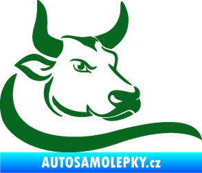 Samolepka Býk 008 pravá tmavě zelená