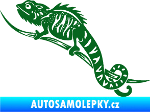 Samolepka Chameleon 003 levá tmavě zelená
