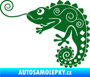 Samolepka Chameleon 004 levá tmavě zelená