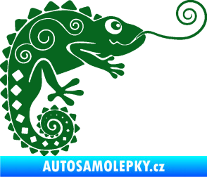 Samolepka Chameleon 004 pravá tmavě zelená