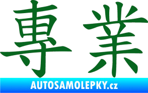 Samolepka Čínský znak Professional tmavě zelená