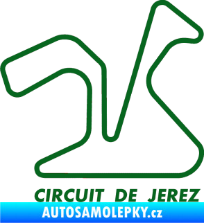 Samolepka Okruh Circuito de Jerez tmavě zelená