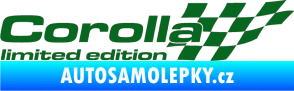 Samolepka Corolla limited edition pravá tmavě zelená