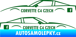 Samolepka Corvette C4 FB tmavě zelená