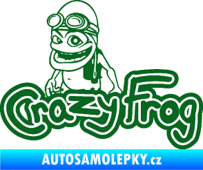 Samolepka Crazy frog 002 žabák tmavě zelená