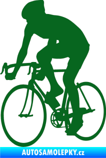 Samolepka Cyklista 001 levá tmavě zelená