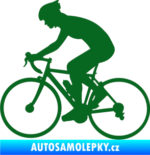 Samolepka Cyklista 005 levá tmavě zelená