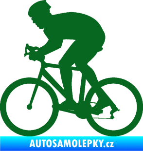 Samolepka Cyklista 008 levá tmavě zelená