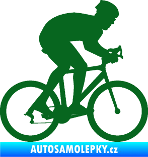 Samolepka Cyklista 008 pravá tmavě zelená