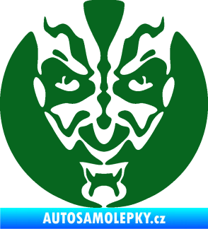 Samolepka Ďábel 001 tmavě zelená