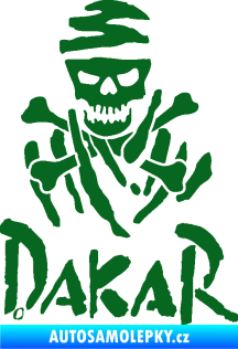 Samolepka Dakar 002 s lebkou tmavě zelená