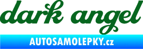 Samolepka Dark angel nápis tmavě zelená