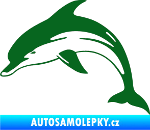 Samolepka Delfín 002 levá tmavě zelená