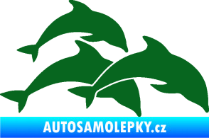 Samolepka Delfíni 001 pravá tmavě zelená