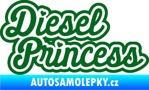 Samolepka Diesel princess nápis tmavě zelená