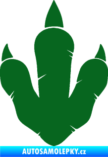 Samolepka Dinosaurus stopa 002 tmavě zelená
