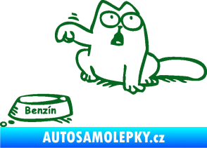 Samolepka Dolej benzín - levá tmavě zelená