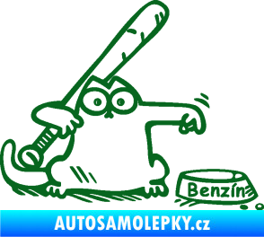 Samolepka Dolej benzin 002 pravá tmavě zelená