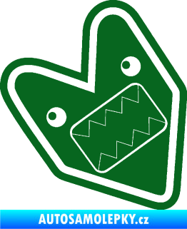 Samolepka Domo 019 wakaba jdm znak levá tmavě zelená