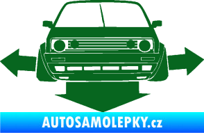 Samolepka Down and out car 002 tmavě zelená