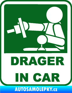 Samolepka Drager in car 002 tmavě zelená