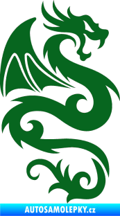 Samolepka Dragon 005 pravá tmavě zelená
