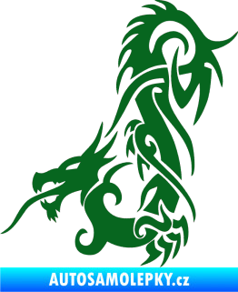 Samolepka Dragon 007 levá tmavě zelená