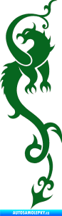 Samolepka Dragon 008 levá tmavě zelená