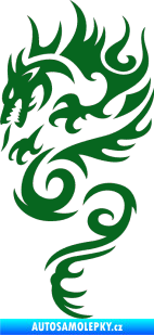 Samolepka Dragon 010 levá tmavě zelená