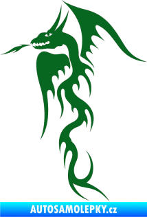 Samolepka Dragon 013 levá tmavě zelená