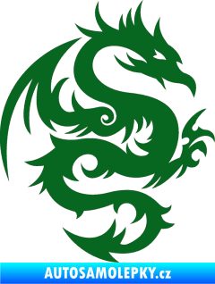 Samolepka Dragon 015 pravá tmavě zelená