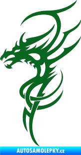 Samolepka Dragon 017 levá tmavě zelená