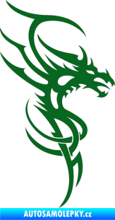 Samolepka Dragon 017 pravá tmavě zelená