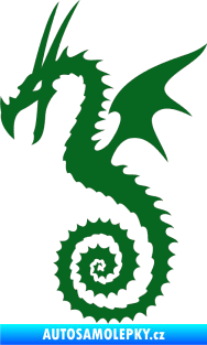 Samolepka Dragon 020 levá tmavě zelená