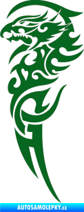 Samolepka Dragon 025 levá tmavě zelená