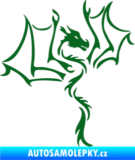 Samolepka Dragon 034 pravá tmavě zelená