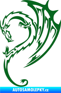 Samolepka Dragon 043 levá tmavě zelená