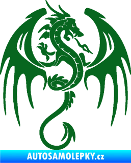 Samolepka Dragon 053 pravá tmavě zelená