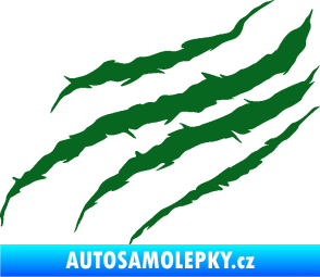 Samolepka Drápanec 001 levá tmavě zelená