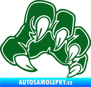 Samolepka Drápy 001 pravá tmavě zelená
