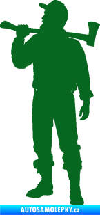 Samolepka Dřevorubec 001 levá tmavě zelená