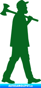 Samolepka Dřevorubec 002 pravá tmavě zelená