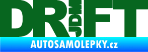 Samolepka Drift 008  nápis JDM tmavě zelená