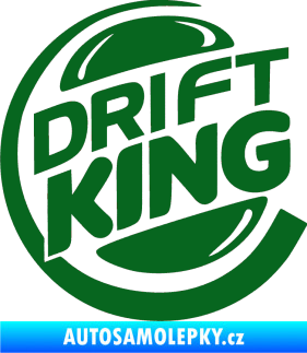 Samolepka Drift king tmavě zelená