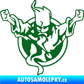 Samolepka Duch 001 levá tmavě zelená