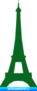 Samolepka Eifelova věž 001 tmavě zelená